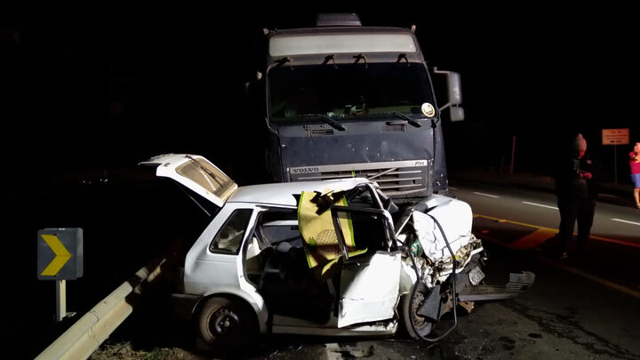 Acidente em Quilombo (Foto CBMSC, Divulgação)