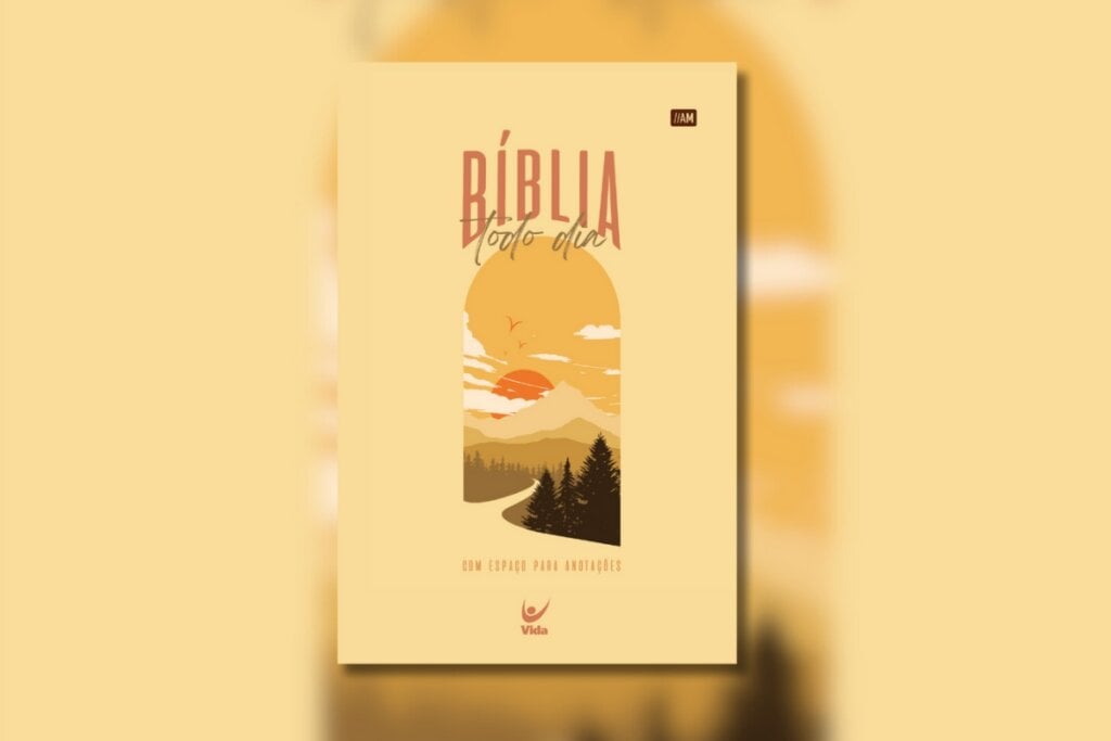 “Bíblia todo dia” inclui trechos do Antigo e Novo Testamento, salmos e espaço para anotações (Imagem: Divulgação | Editora Vida)