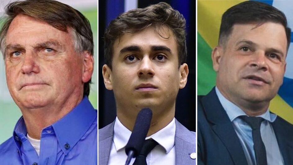 Bolsonaro, Nikolas e Silvinei Vasques têm apoio barganhado por candidatos de grandes cidades de SC (Fotos: Divulgação)