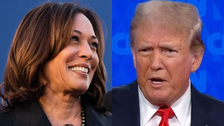 Eleições EUA 2024 tem pesquisas divulgadas e vitória parcial de Kamala Harris.