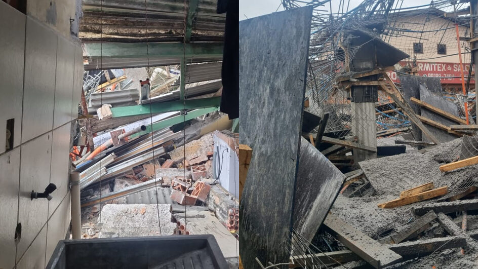 Laje desaba na Grande Florianópolis e deixa dois feridos (1)