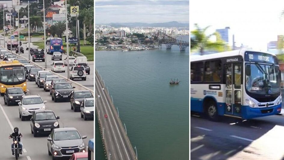 Planos de governo preveem ações como ampliação de ruas e avenidas, transporte marítimo e tarifa zero nos ônibus (Fotos: Arquivo NSC)