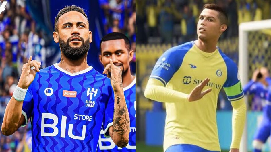 Neymar e Cristiano Ronaldo no EA FC (Foto: Youtube, Reprodução)