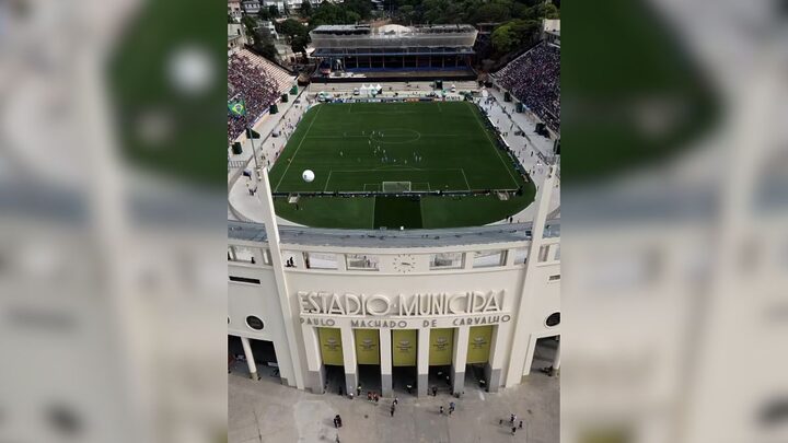 Primeiro gol do Pacaembu aconteceu durante a final da Taça das Favelas (Foto: @aecidadetiradentes, Instagram, Reprodução)