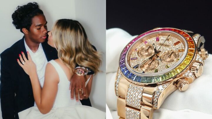 Relógio usado por Endrick (Foto: Instagram, Reprodução | Chrono23, Reprodução)