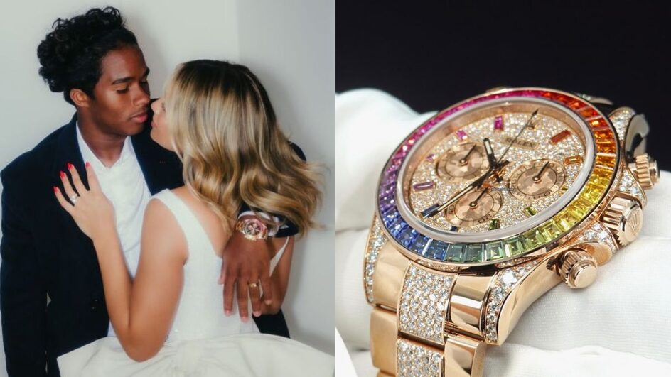 Relógio usado por Endrick (Foto: Instagram, Reprodução | Chrono23, Reprodução)