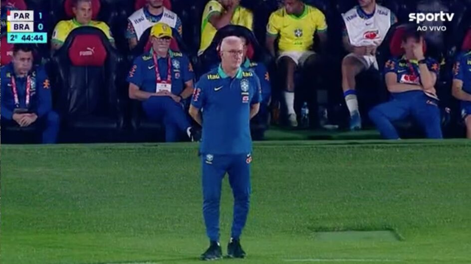 Seleção Brasileira perdeu a quarta partida em oito disputadas nas Eliminatórias Sul-americanas para a Copa 2026 (Foto: reprodução, Sportv)