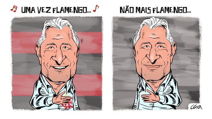 Tite deixa o Flamengo (Charge: Cesar Cartum)