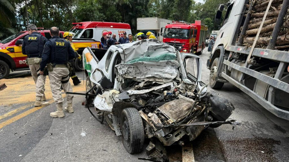 Acidente na BR-282, em Águas Mornas