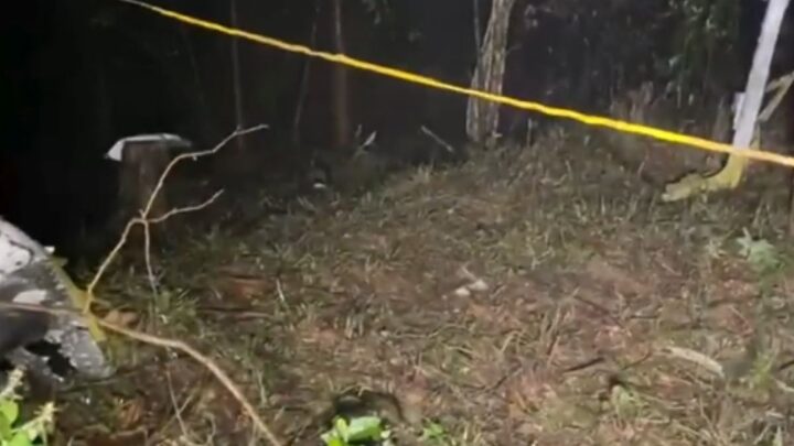 Área em que destroços do avião foram encontrados
