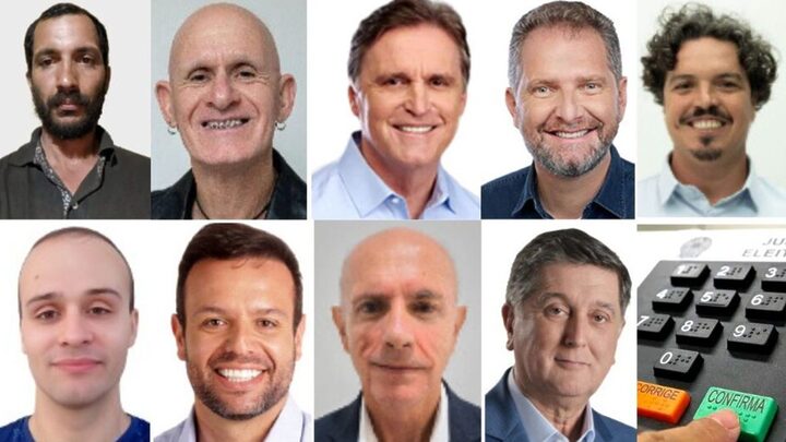Nove candidatos disputam a prefeitura de Florianópolis em 2024 (Fotos: Divulgação)