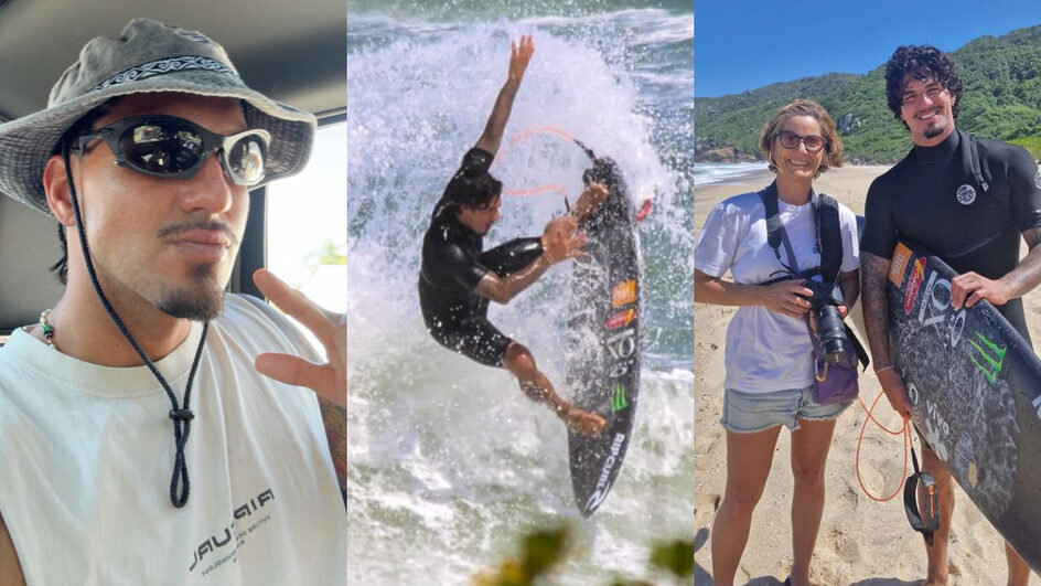 Gabriel Medina curte férias e surfa em praia famosa de Florianópolis