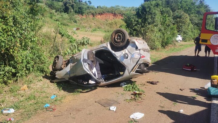 BR-158 registrou grave acidente no Oeste de SC.