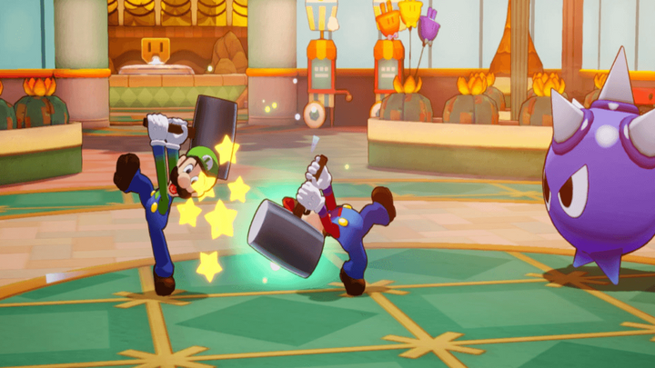 Mario & Luigi: Brothership traz animação em cel-shading e jogabilidade envolvente para os fãs da série (Imagem: Reprodução digital | Nintendo)