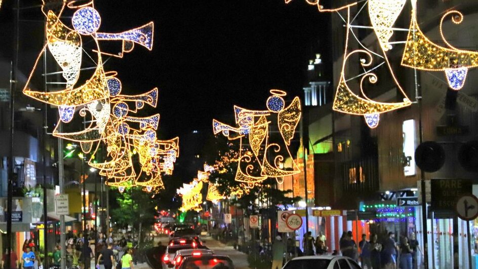 Luzes de Natal em Jaraguá do Sul.