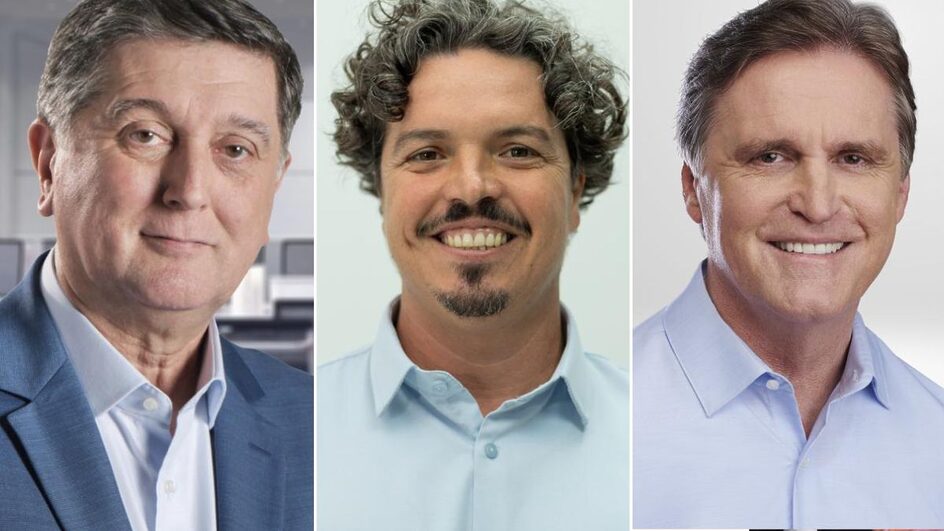 Topázio, Marquito e Dàrio podem disputar segundo turno em eleição de Florianópolis (Fotos Divulgação)