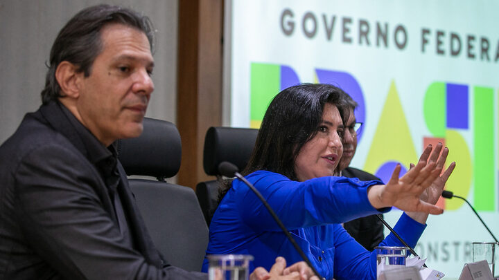 Simone Tebet e Fernando Haddad