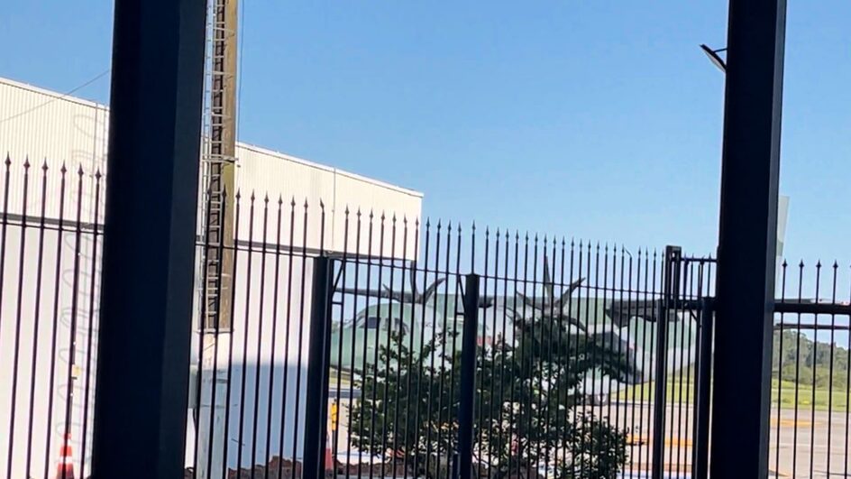 Avião pousou às 17h desta terça-feira (Foto: Rodrigo Chagas, Prefeitura de Pelotas)