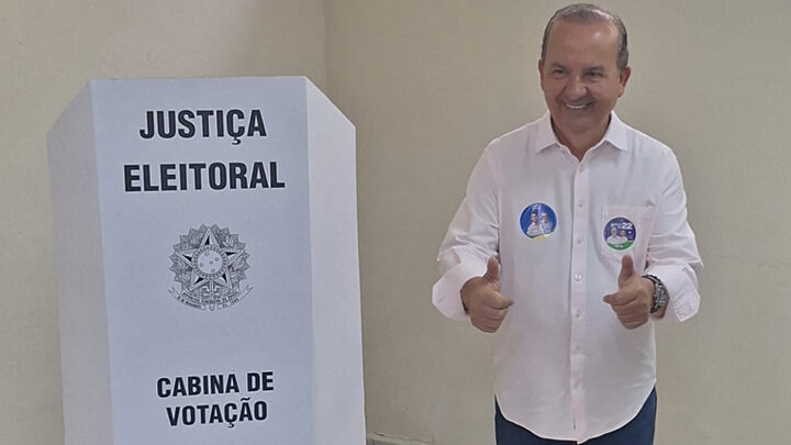 jorginho mello nas eleições municipais de herval d'oeste (Foto: Sofia Mayer)