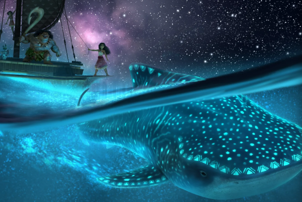 A aventura continua em “Moana 2”, com Moana e Maui explorando as profundezas do oceano e revelando segredos antigos (Imagem: Reprodução digital | Walt Disney Animation Studios)