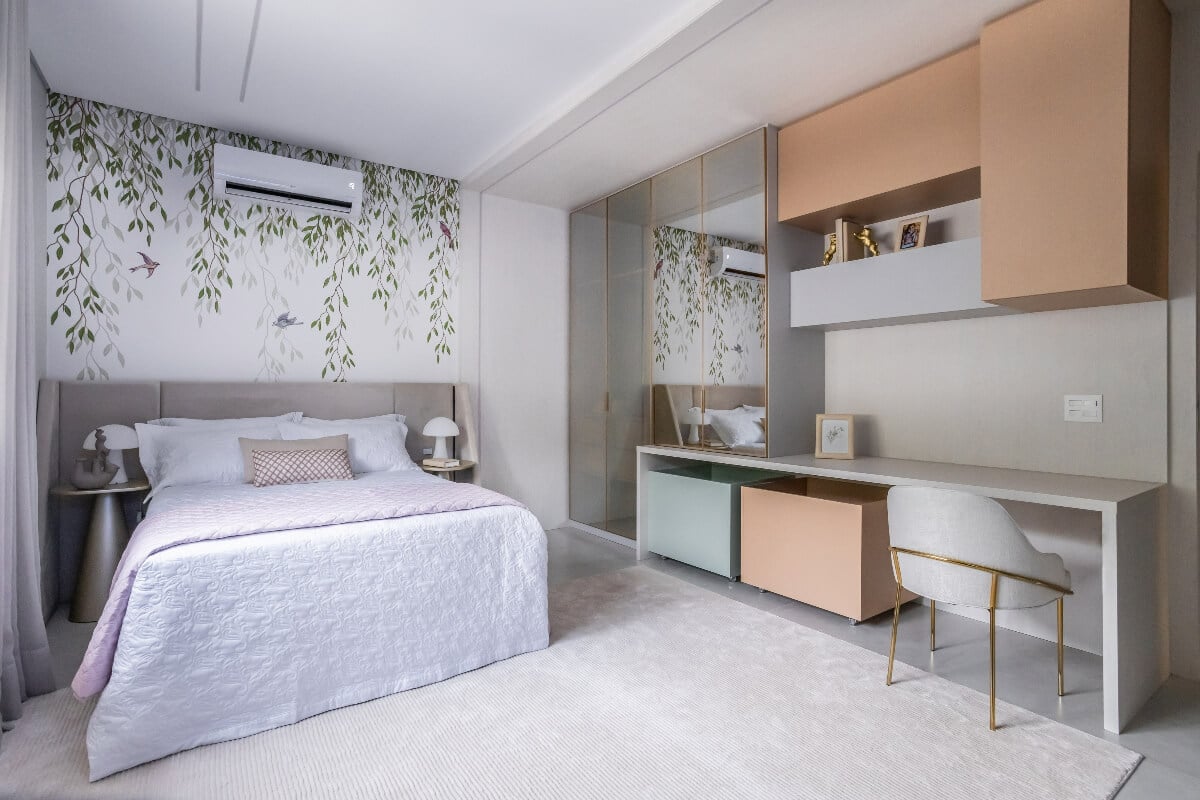 O quarto deve ser funcional para 'crescer' junto com a criança (Imagem: Rodrigo Mazolla | Projeto do Arquiteto Daniel Santana)