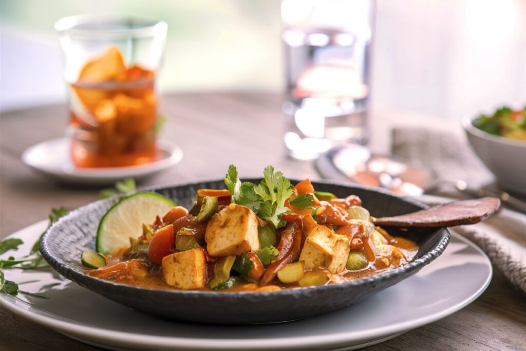 Curry de tofu com legumes (Imagem: lupu89ndrei | Shutterstock)