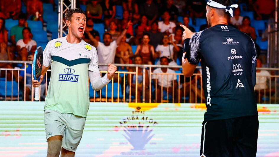 Catarinense número 1 do mundo no beach tennis é campeão em Aruba (Foto: Divulgação, Marcos Luciani)