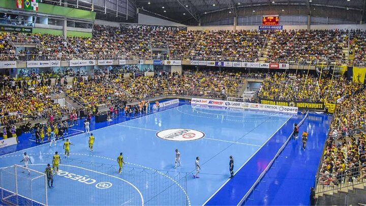 Jaraguá Futsal busca chegar na final da LNF com apoio da torcida (Foto: Lucas Pavin, Jaraguá Futsal)