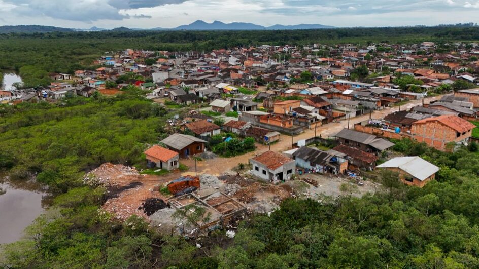 Favela José Loureiro em Joinville vista de cima