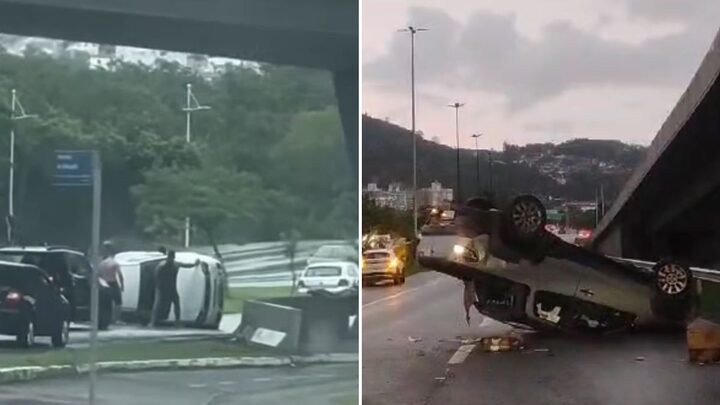 Três acidentes são registrados no mesmo trecho da SC-401, em Florianópolis