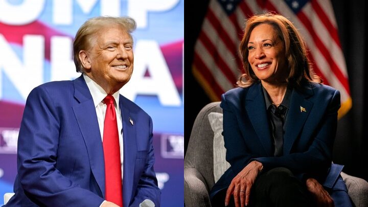 Trump e Kamala se enfrentam na eleição desta terça-feira nos EUA (Fotos: Facebook, Divulgação)