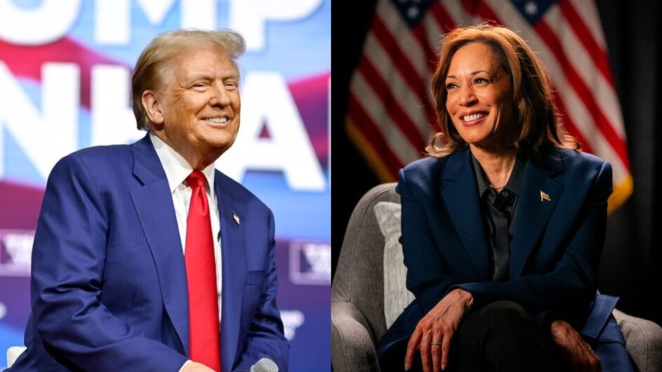 Trump e Kamala se enfrentam na eleição desta terça-feira nos EUA (Fotos: Facebook, Divulgação)