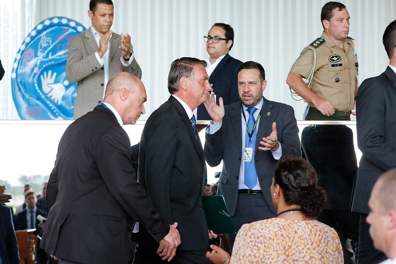 Bolsonaro em pronunciamento em novembro de 2022