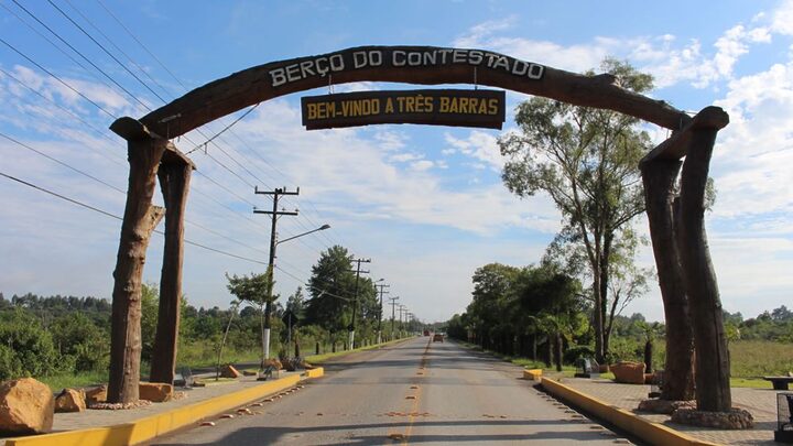 Três Barras, no Norte de SC, adotou o transporte coletivo gratuito para a população (Foto: Prefeitura de Três Barras, Divulgação)
