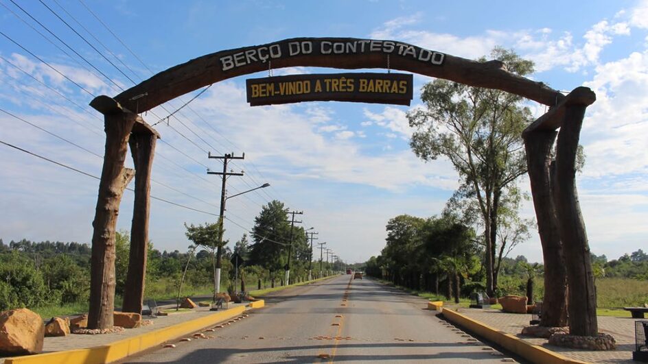 Três Barras, no Norte de SC, adotou o transporte coletivo gratuito para a população (Foto: Prefeitura de Três Barras, Divulgação)