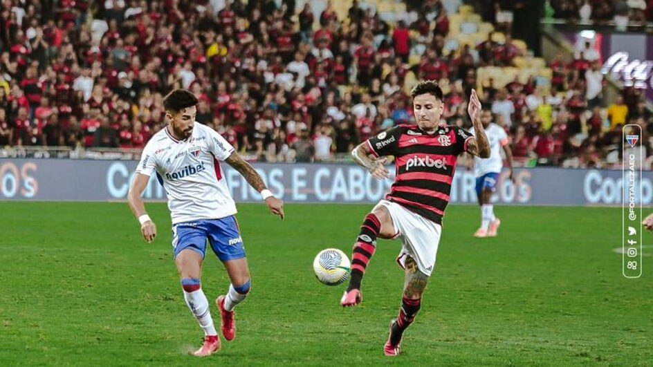 Flamengo e Fortaleza durante jogo no Maracanã Foto: Matheus Amorim/Fortaleza EC