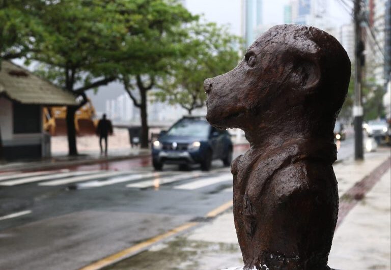 Estátua do cachorro Sorriso