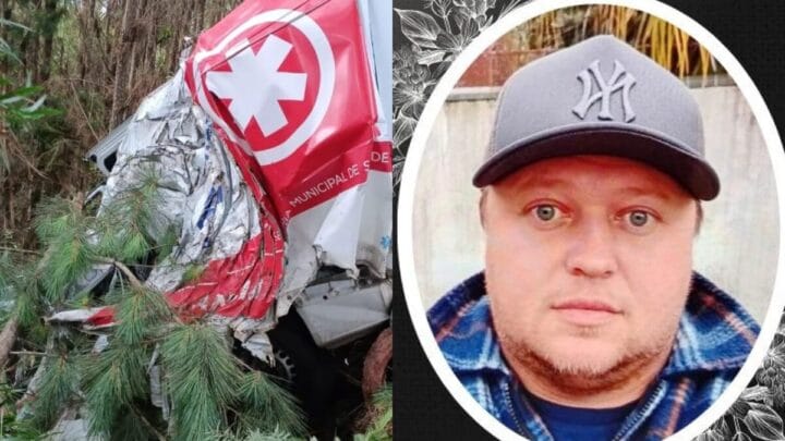 Acidente com ambulância da secretária de saúde de Lages deixa motorista morto