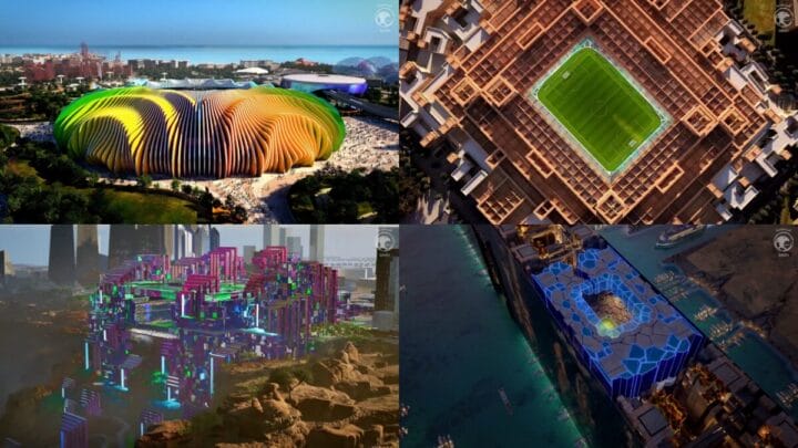 Estádios da Copa do Mundo 2034 na Arábia Saudita surpreendem
