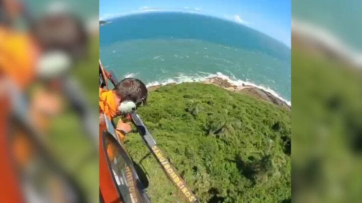 Homem resgatado Naufragados