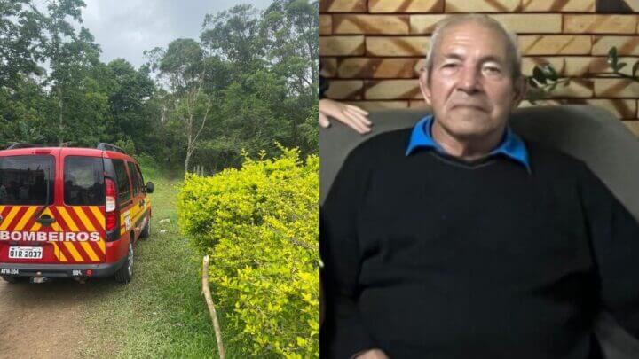 Idoso que estava desaparecido em SC é encontrado morto.