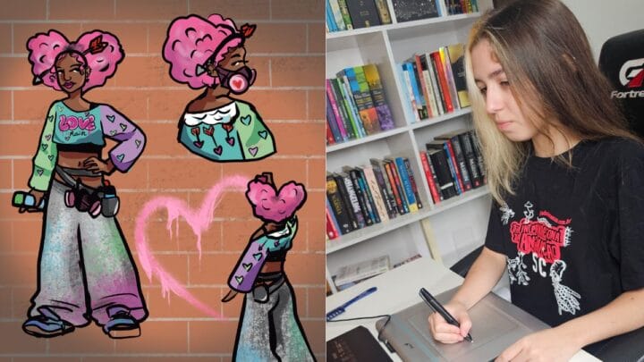 Estudante criou personagem para o jogo Subway Surfers (Foto: Arquivo Pessoal, Divulgação)