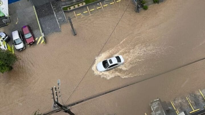 Joinville registrou alagamentos na semana passada (Foto: Reprodução, redes sociais)