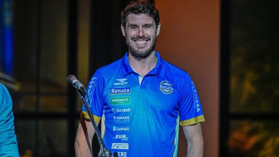 Bruninho é o principal nome do elenco do Vôlei Campinas — Foto: Pedro Teixeira/ Vôlei Renata Lesão Bruninho Superliga Masculina de Vôlei