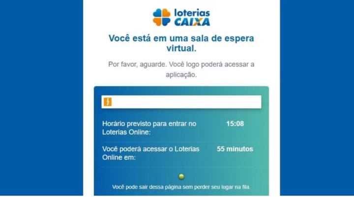 Mega da Virada fila virtual site loterias caixa