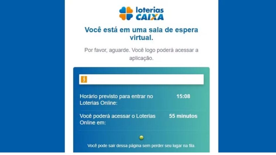 Mega da Virada fila virtual site loterias caixa