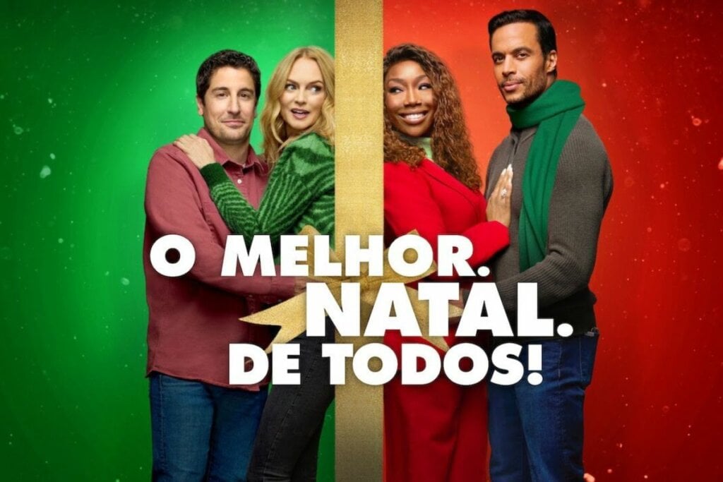 ‘O Melhor Natal de Todos’ acompanha duas amigas que tentam provar que vivem uma vida perfeita (Imagem: Reprodução digital | Netflix)