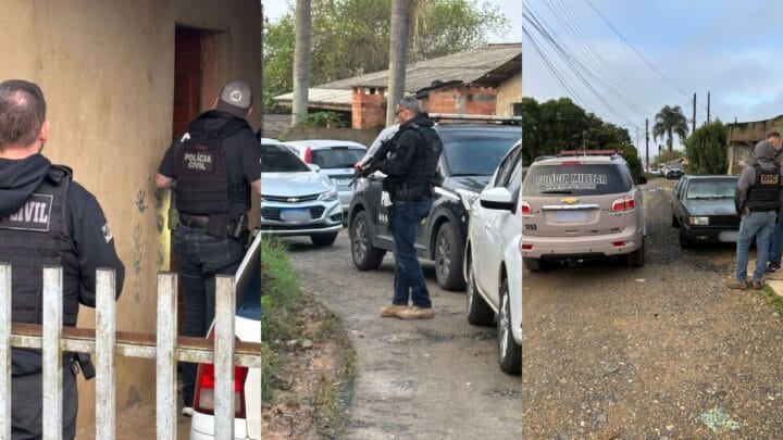 Megaoperação aconteceu em Mafra, no Norte de SC (Foto: Polícia Civil de Mafra, Divulgação)