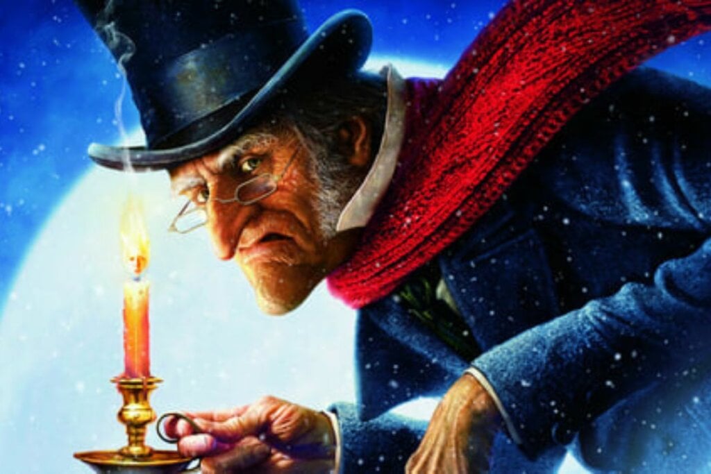 ‘Os Fantasmas de Scrooge’ acompanha a história de um milionário mesquinho que odeia o Natal e só pensa em dinheiro (Imagem: Reprodução digital |  Imagemovers e Walt Disney Pictures)