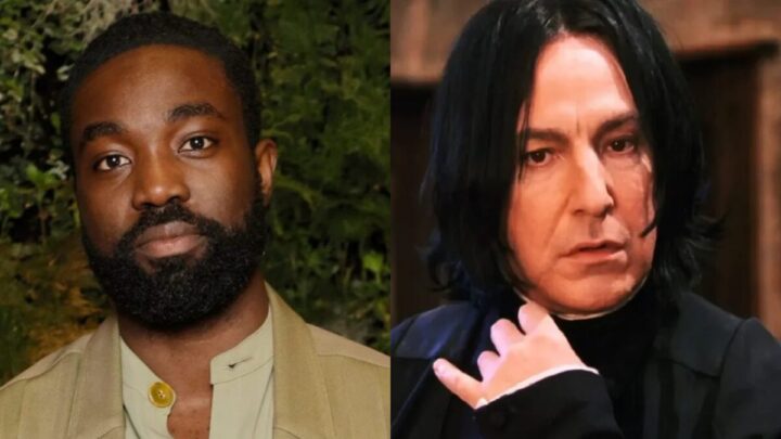Paapa Essiedu e Alan Rickman no papel de Severo Snape